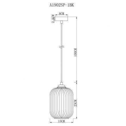 Светильник подвесной Arte Lamp A1902SP-1BK