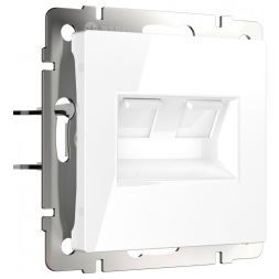 Розетка двойная Ethernet Werkel W1181101 белый (WL01-RJ45+RJ45)