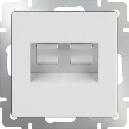 Розетка двойная Ethernet Werkel W1181101 белый (WL01-RJ45+RJ45)