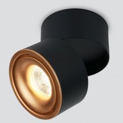 Потолочный светильник Elektrostandard DLR031 15W 4200K 3100 черный матовый/золото