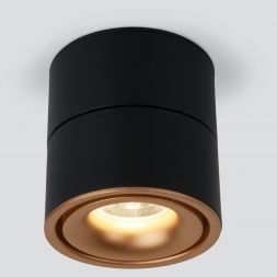 Потолочный светильник Elektrostandard DLR031 15W 4200K 3100 черный матовый/золото