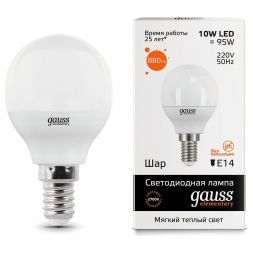 Лампа Gauss 53110 LED Elementary Globe 10W E14 3000K