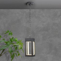Уличный подвесной светодиодный светильник Frame LED IP54 Elektrostandard 1528 TECHNO LED серый