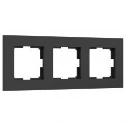 Рамка на 3 поста Slab (черный матовый) W0032908 Werkel