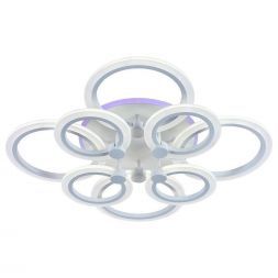 Потолочный светодиодный светильник 8076/4+4 WHT 144W+11W RGB белый Profit Light