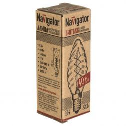 Лампа накаливания Navigator 71 954 NI-V-TC-C-40-230-E14-CLG