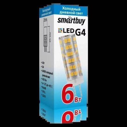 Капсульная светодиодная лампа 6W 6400K G4 Smartbuy SBL-G4220 6-64K