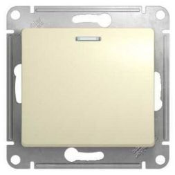 Кнопка нажимная с подсветкой Schneider Electric Glossa Беж, сх.1а GSL000217