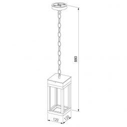 Уличный подвесной светодиодный светильник Frame LED IP54 Elektrostandard 1528 TECHNO LED черный