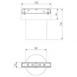 Elektrostandard Slim Magnetic Трековый светильник 10W 4200K Orsa (чёрный) 85053/01