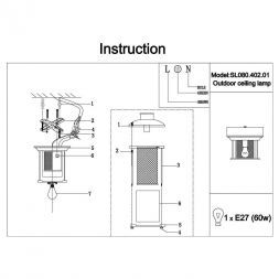 Светильник уличный потолочный ST Luce SL080.402.01 LASTERO