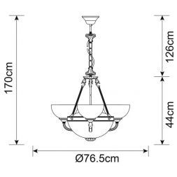 Люстра Arte Lamp A3777LM-3-2AB