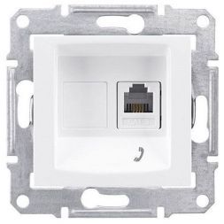Розетка ТЛФ 1-ая Schneider Electric Sedna Белый RJ11