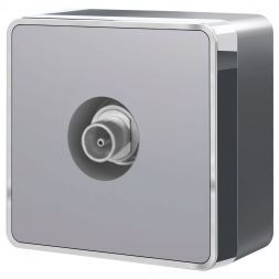 ТВ-розетка оконечная Gallant серебряный Werkel W5083006