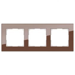 Рамка 3-местная Werkel W0031118 мокко стекло (WL01-Frame-03)