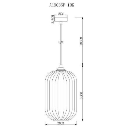Светильник подвесной Arte Lamp A1903SP-1BK