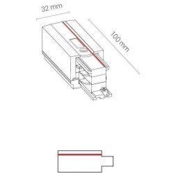 Заглушка с питанием левая Nowodvorski Ctls Power 8233