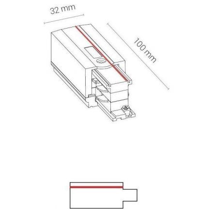 Заглушка с питанием левая Nowodvorski Ctls Power 8233
