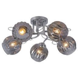 Светильник потолочный Linvel LV 9432/5 Аврил Хром Е27 60W D520 H220мм (LINVEL LV 9432/5 Аврил Хром Е27 60W)