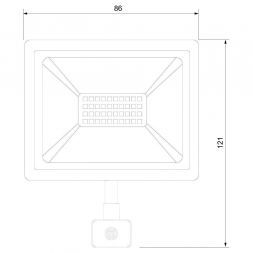 Уличный светодиодный прожектор Elektrostandard Elementary (с датчиком) 021 FL LED 10W 6500K IP44