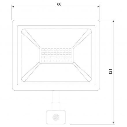Уличный светодиодный прожектор Elektrostandard Elementary (с датчиком) 021 FL LED 10W 6500K IP44