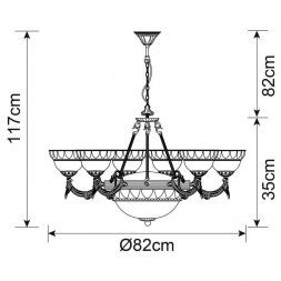 Люстра Arte Lamp A3777LM-6-2AB