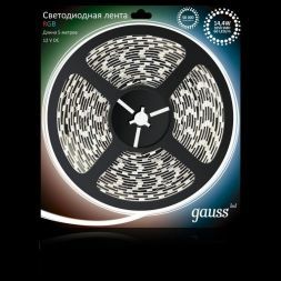 Лента Gauss LED 5050/60-SMD 14.4W 12V DC RGB IP66 (блистер 5м)