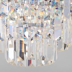 Подвесная люстра Eurosvet 10124/8 хром/прозрачный хрусталь Strotskis Smart (10113/8) Умный дом