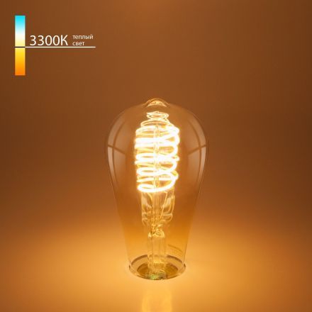 Филаментная светодиодная лампа Elektrostandard FDL 8W 3300K E27 (ST64 спираль тонированный) (BLE2717)