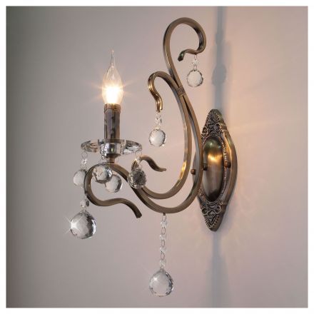 Бра Eurosvet 12505/1 бронза/хрусталь