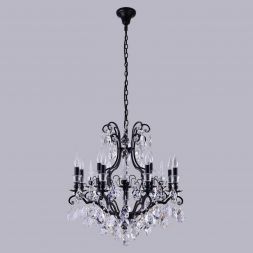 Подвесная люстра Crystal Lux Magnifico SP13 Black/Transparent