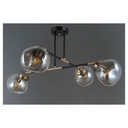 Светильник потолочный Linvel LV 9368/4 Араука Чёрный/бронза Е14 max.5W Led D640 H350мм