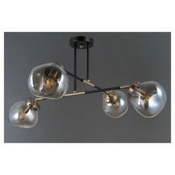 Светильник потолочный Linvel LV 9368/4 Араука Чёрный/бронза Е14 max.5W Led D640 H350мм (LINVEL LV 9368/4 Араука Чёрный/бронза Е14 max.5W Led)