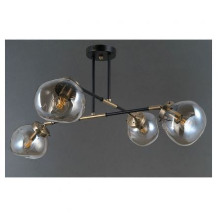 Светильник потолочный Linvel LV 9368/4 Араука Чёрный/бронза Е14 max.5W Led D640 H350мм