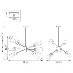 Потолочная люстра Lightstar Crotone 690063