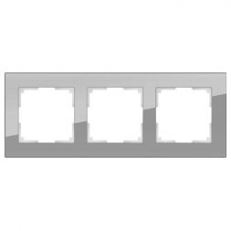 Рамка 3-местная Werkel W0031115 серое стекло (WL01-Frame-03)