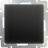 Выключатель 1-клавишный проходной Werkel W1112008 черный матовый (WL08-SW-1G-2W)