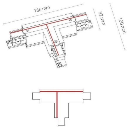 Коннектор T-образный правый 2 Nowodvorski Ctls Power 8704