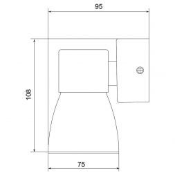 Светильник настенный Elektrostandard Cono черный (MRL 1027)