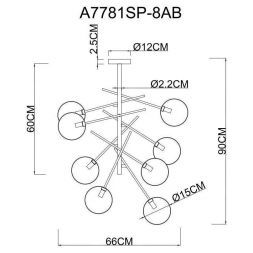 Подвесная люстра Arte Lamp A7781SP-8AB