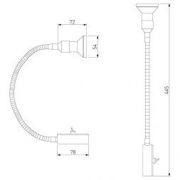 Подсветка Plica 1215 MR16 никель/хром