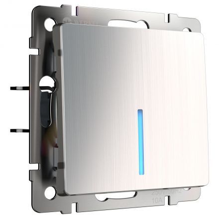 Выключатель одноклавишный с подсветкой Werkel W1110102 глянцевый никель (WL02-SW-1G-LED)