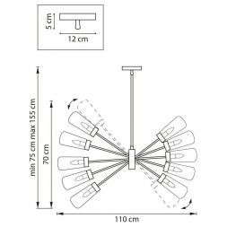 Потолочная люстра Lightstar Crotone 690103