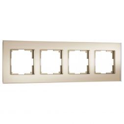 Рамка на 4 поста Senso (шампань, стекло soft-touch) W0043111 Werkel
