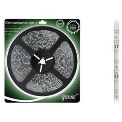 Лента Gauss LED 2835/60-SMD 4.8W 12V DC зеленый IP66 (блистер 5м)