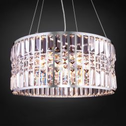 Подвесная люстра Eurosvet 10125/5 хром/прозрачный хрусталь Strotskis Smart (10116/5) Умный дом
