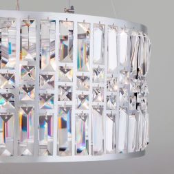 Подвесная люстра Eurosvet 10125/5 хром/прозрачный хрусталь Strotskis Smart (10116/5) Умный дом