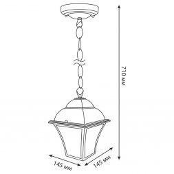 Уличный подвесной светильник Elektrostandard Apus H черное золото (GL 1009H)