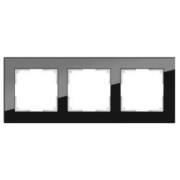 Рамка 3-местная Werkel W0031108 черное стекло (WL01-Frame-03)