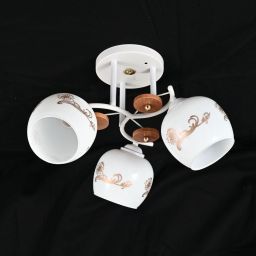 Люстра 10085/3WT+FGD WT+GD ЭкономСвет (EKONOMSVET 10085/3WT+FGD WT+GD)